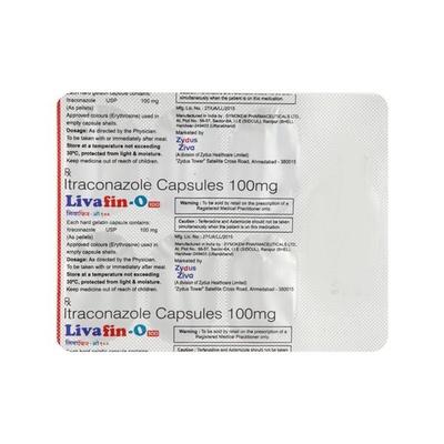 Livafin O 100mg Capsule 7'S - Fungal Infections-Anf