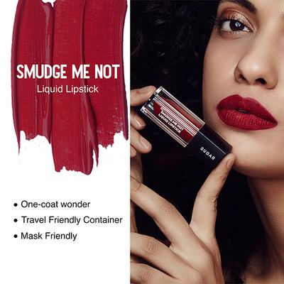 Sugar Cosmetics Smudge Me Not Liquid Lipstick - 01 Brazen Raisin (Burgundy) 4.5 ml - Liquid Lipsticks