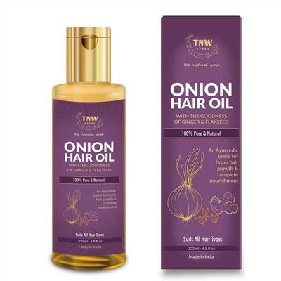 The Natural Wash Onion Hair Oil For Hair Growth With Complete Hair Nourishment 200 Ml - Hair Oils