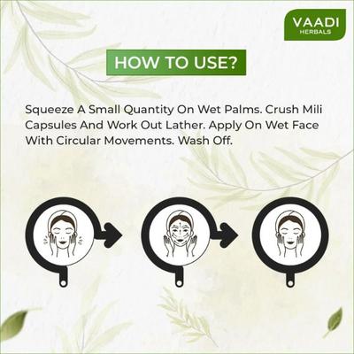 Vaadi Herbals Insta Glow Pink Rose Face wash with Aloe vera extract 250 ml - Face Wash & Cleansers