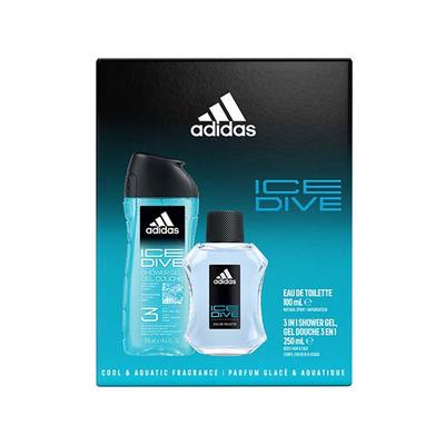 Adidas Ice Dive Gift Set (Eau de Toilette 100ml + Shower Gel 250ml) 1's - Men Perfumes (Edt/Edp)