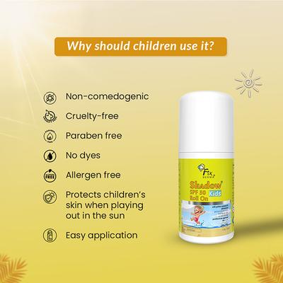 Fixderma Shadow SPF 50 Kids Roll On for Kids 30gm - Body Sunscreen