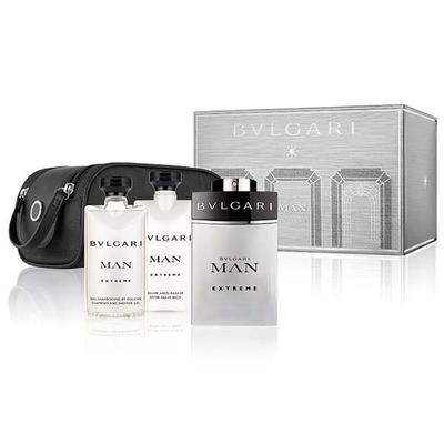 Bvlgari Man Extreme Gift Set (Eau de Toilette100ml + After Shave Balm 75ml + Shampoo and Shower Gel 75ml) 250 ml - Shampoos