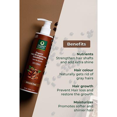 Organic Harvest Conditioner For Hair Fall Control & Hair Growth, Caffeine to Regain Strength in Hair 200 ml - Conditioners