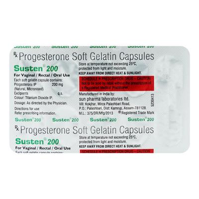 Susten 200mg Capsule 10'S - Hormonal Therapy-Oes