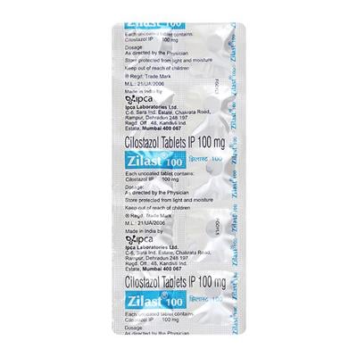 Zilast 100mg Tablet 10'S - Intermittent Claudication-Per