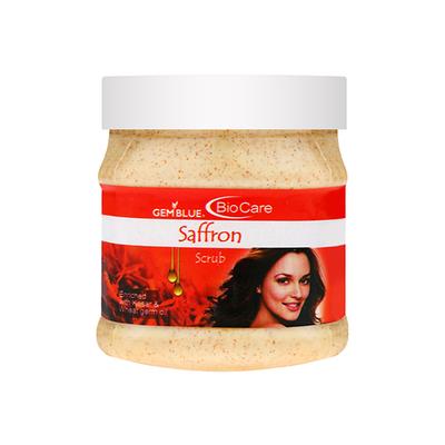 Gemblue Biocare Saffron Face and Body Scrub 500 ml - Scrubs & Exfoliants