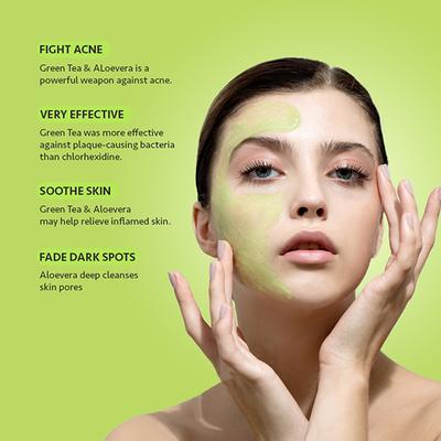 Berina Go Glow By Berina Aloevera & Tea Tree Extract Face Gel 500 ml - Face Gels