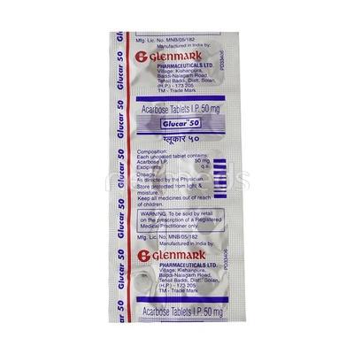 Glucar 50mg Tablet 10'S - Diabetes-Ant