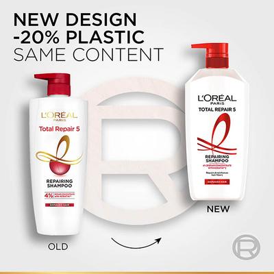L'Oreal Paris Total Repair 5 Repairing Shampoo 4% Concentrate with Keratin XS Damage Hair 650ml - Shampoos