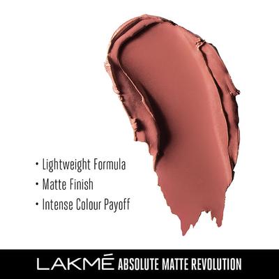 Lakme Absolute Matte Revolution Lip Color 305 Vintage Rust 3.5 Gm - Lipsticks
