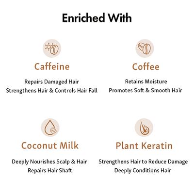 Mcaffeine Damage Repair Shampoo & Conditioner - Latte Coffee Routine 500 ml - Dry Shampoos & Conditioners