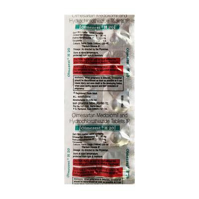 Olmezest H 20mg Tablet 10'S - Hypertension-Ang