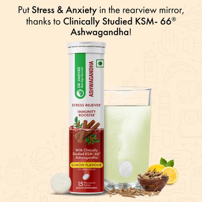 Dr. Vaidya's Ashwagandha Effervescent Tablets - Lemon Flavour 15's - Speciality Medicines
