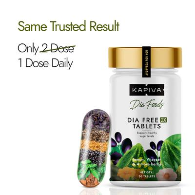 Kapiva Dia Foods Dia Free 2X Tablets 30's - Personal Care (Ayush)