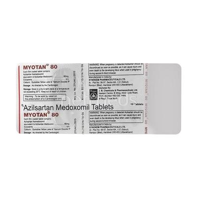 Myotan 80mg Tablet 10'S - Hypertension-Ang