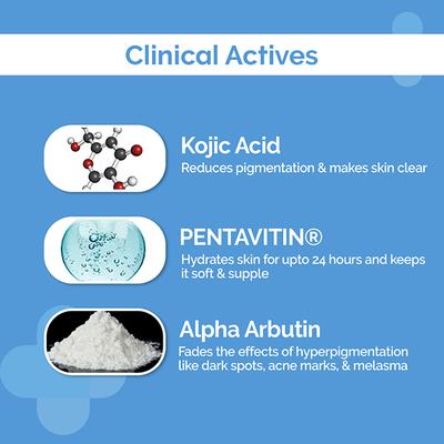 The Derma Co. 1% Kojic Acid Daily Brightening Body Wash with Alpha Arbutin for Dark Spots & Pigmentation 250 ml - Shower Gels & Body Wash