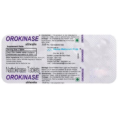 Orokinase Tablet 10'S - Blood Clot-Ant