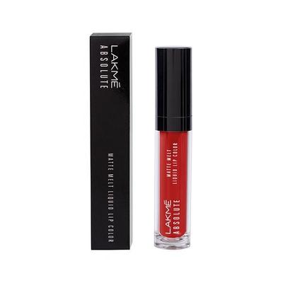 Lakme Absolute Matte Melt Liquid Lip Color - Firestarter Red 6 ml - Liquid Lipsticks