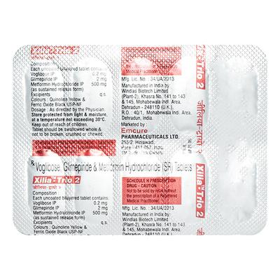 Xilia Trio 2mg Tablet 10'S - Diabetes-Ant