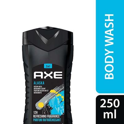 Axe Alaska 3 In 1 Body Face & Hair Wash for Men Long-Lasting Fragrance 250 ml - Shower Gels & Body Wash