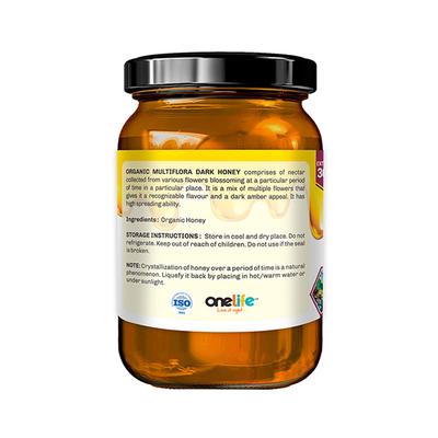 Onelife Organic Honey - Multiflora Dark 650 gm - Herbal Dietary Supplement