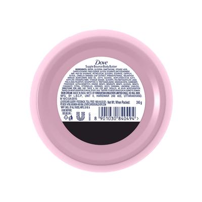 Dove Body Love Supple Bounce Body Butter Healthy & Supple Skin with Plant Based Moisturiser 48 Hr Paraben Free 245gm - Body Butter