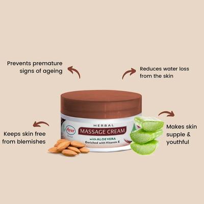 Ayur Herbals Massage Cream 200 ml - Personal Care (Ayush)