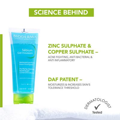 Bioderma Sebium Gel Moussant 100 ml - Face Wash & Cleansers