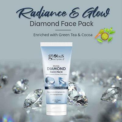 Globus Naturals Revival Diamond Face Pack, Natural & Ayurvedic formula, 100gm each 2's - Masks & Peels