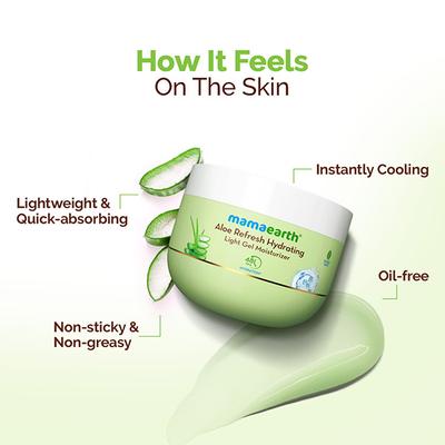 Mamaearth Aloe Refresh Hydrating Light Gel Moisturizer with Aloe Vera & HA 200 gm - Face Moisturizers