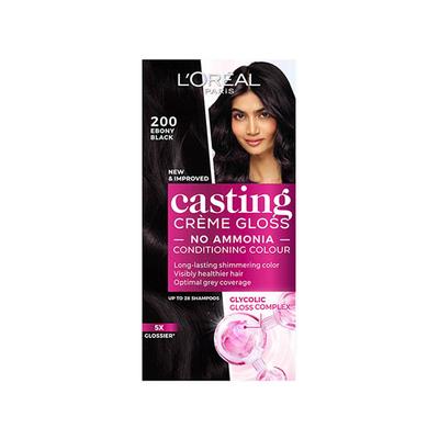 L'Oreal Paris Casting Creme Gloss Small Pack, 200 Ebony Black 21g+24ml 1's - Crème