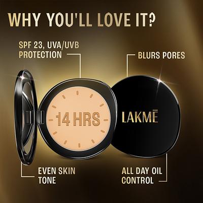 Lakme Absolute Perfect Radiance Compact SPF 23 UVA/UVB Protection Golden Sand 03 8gm - Compact Powder