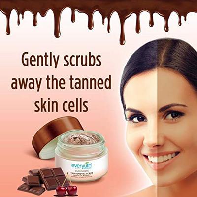 Everyuth Naturals Tan Removal Scrub - Chocolate & Cherry 50 gm - Face Scrubs