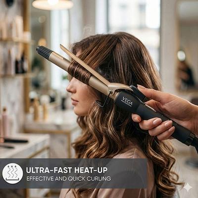 VEGA Professional Pro Cera Curls 25mm Barrel Hair Curler, (VPMCT-04) 1's - Rollers & Curlers