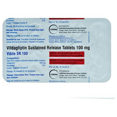 VIBITE SR 100mg Tablet 15's - Diabetes-Ant