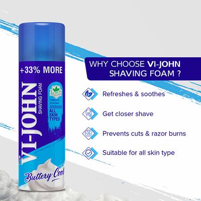 VI JOHN ALL skin TY 300 ml Each Pack of 2 - Shaving Foams