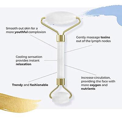 Kazarmaa Jade roller - Face Massager (White) 70 gm - Massagers