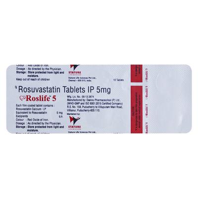 ROSLIFE 5 Tablet 10's - High Cholesterol-Dys