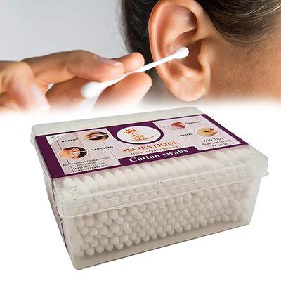 Majestique Natural Cotton Buds Cruelty-Free Cotton Swabs, Gentle On Face, Ear Cleaning, Makeup Cotton Swabs 80gm 1's - Cotton Buds & Balls