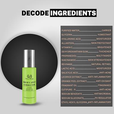 House of Beauty Brown Spot Corrector For Uneven Skin, Melasma, Acne with Salicylic, Niacin 15ml - Bb & Cc Creams