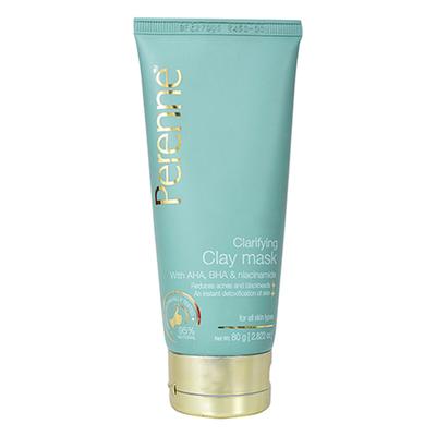 Perenne Clarifying Clay Mask with AHA BHA Niacinamide 80 gm - Masks & Peels