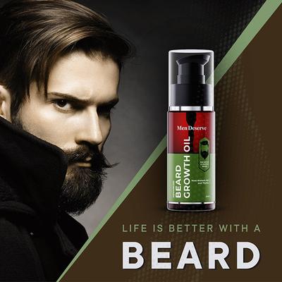 Men Deserve Advanced Beard Growth Oil Root Biotec HO & Thyme for Patchy To Perfect Beard 50ml - Beard Oil