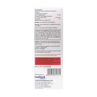 CEKODA CV MIX FRUITS FLAVOUR Dry Syrup 30ml - Bacterial Infections-Cep