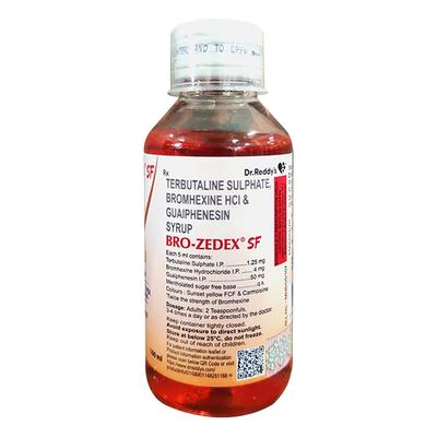 BRO ZEDEX SF NEW SUGAR FREE WET COUGH RELIEF Syrup 100ml - Cough And Cold-Cou