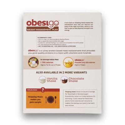 Obesigo Weight Management Plan Powder - Mango Shake (Pack of 7 x 50 g) - Weight Loss