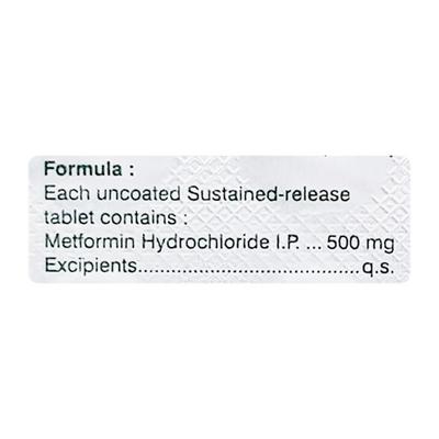 Glyciphage SR 500mg Tablet 10'S - Diabetes-Ant