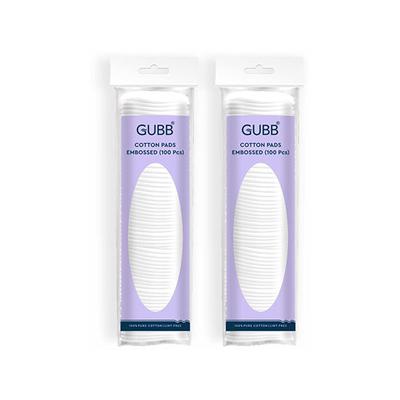 Gubb Cotton Pads Embossed 100 Units 140gm 2's - Facial Wipes & Tissues