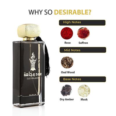 NUSUK Oud Wajaha EDP Perfume for Men 100 ml - Men Perfumes (Edt/Edp)