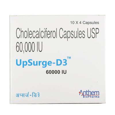 UPSURGE D3 60000iu Capsule 4's - Supplements-Vam